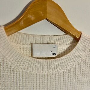 Wilfred Cream Ribbed Crewneck Sweater